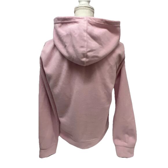 Disney Vintage Tinkerbell Pink Fleece Zip Up Hoodie Bling Jacket XL Pockets - Picture 3 of 9
